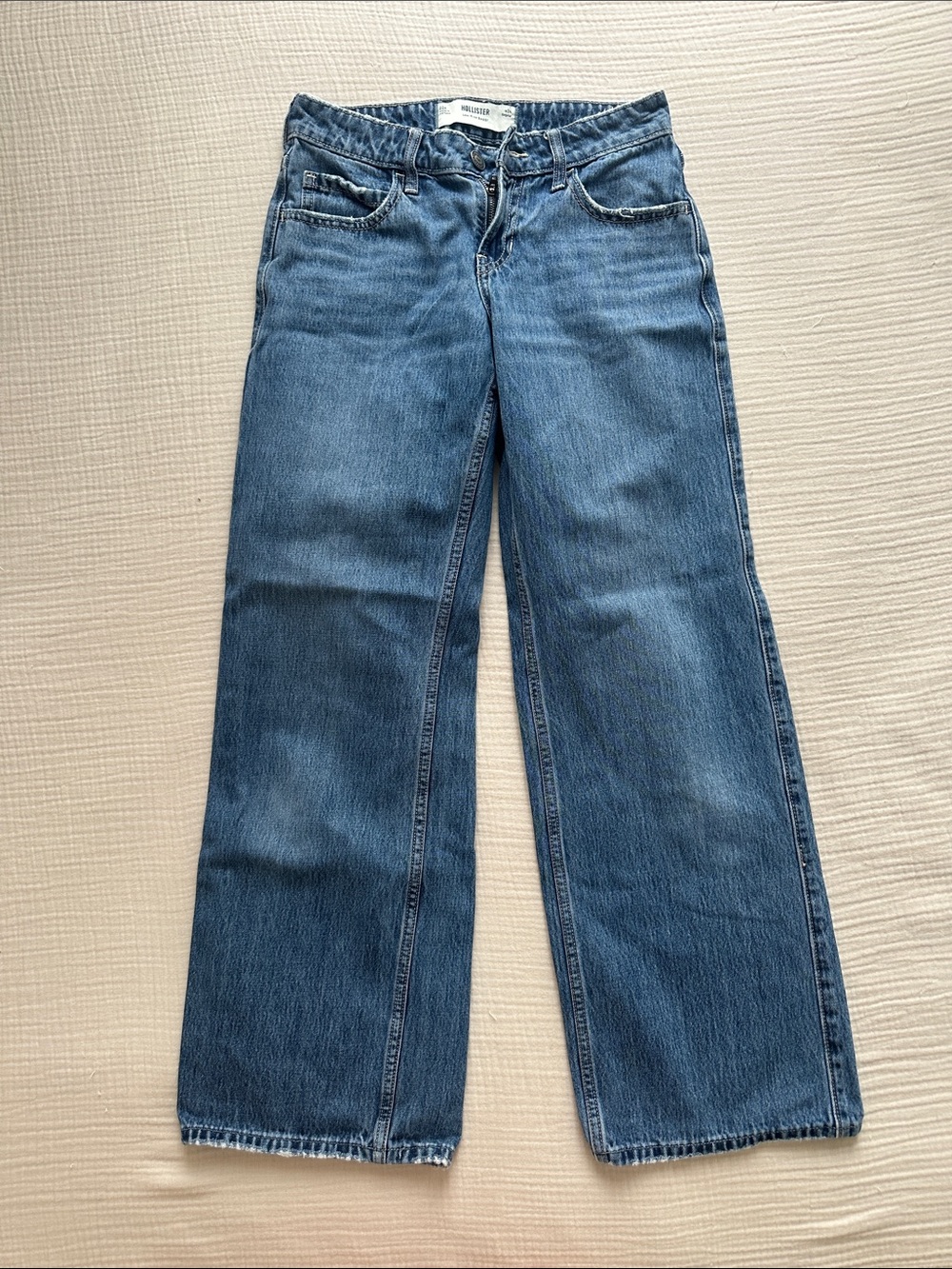 Classic Wide-Leg Low Rise Women’s Jeans - Blue